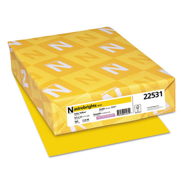 Astrobrights® Color Paper, 24 Lb, 8.5 X 11, Solar Yellow, 500-ream freeshipping - TVN Wholesale